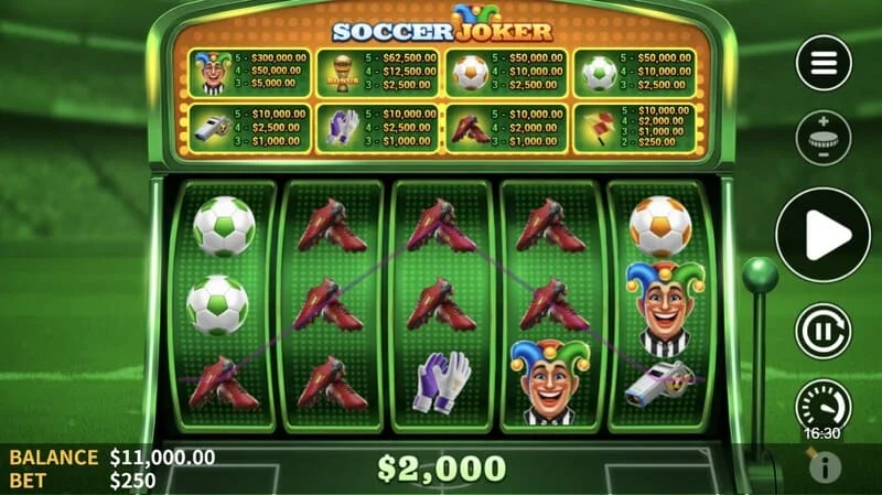 Soccer Joker - リール上の勝利の組み合わせ